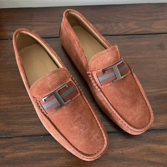 Tod's Men's Rust Suede CA75 Nastro Gommini 122 Shoe sz US7.5 XXM0GW0CT50RE0S204